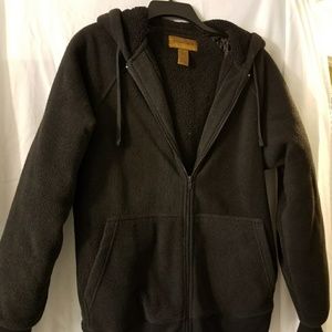 Fleece hooded jacket